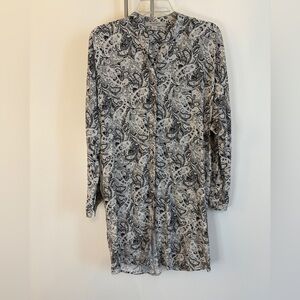 All Saints Monochrome Paisley Dress